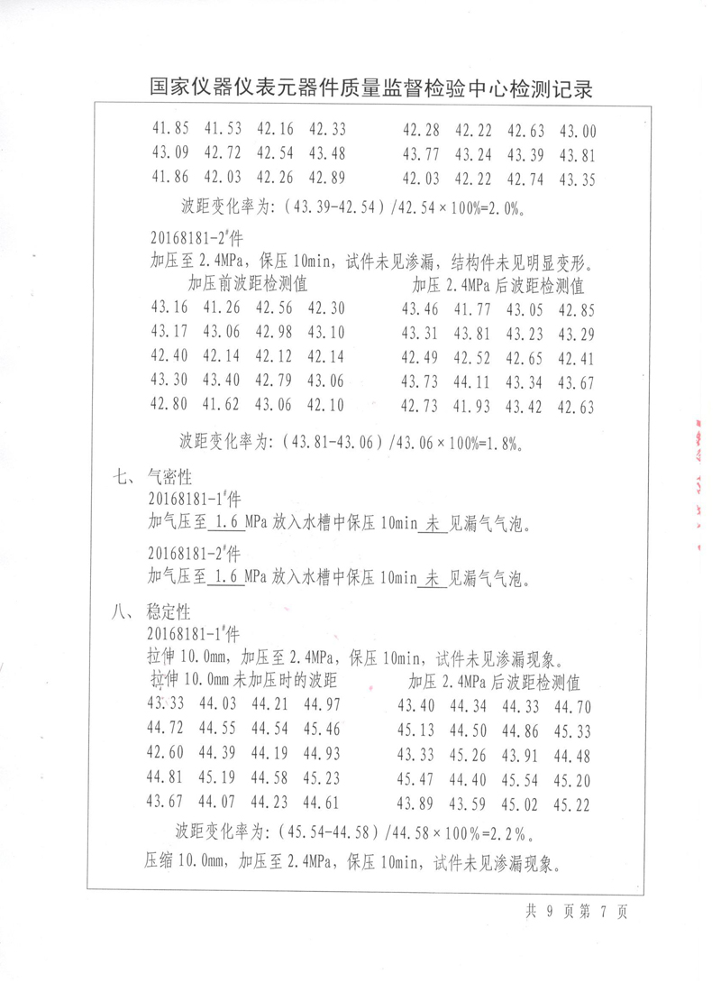 《波纹补偿器》型式实验报告 淞江集团压力管道生产许可